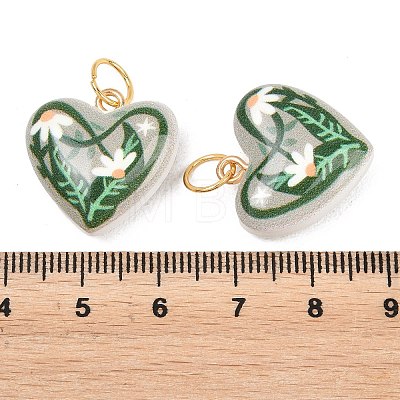 Printed Opaque Acrylic Pendants SACR-P036-01D-G-1