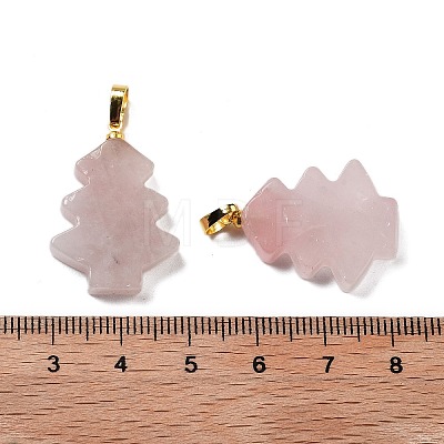 Natural Rose Quartz Pendants G-A203-01J-1