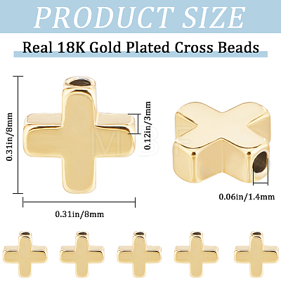 CREATCABIN 60Pcs Brass Beads KK-CN0002-96G-1