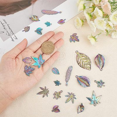 SUPERFINDINGS 24Pcs 12 Style Alloy Pendants FIND-FH0004-36-1