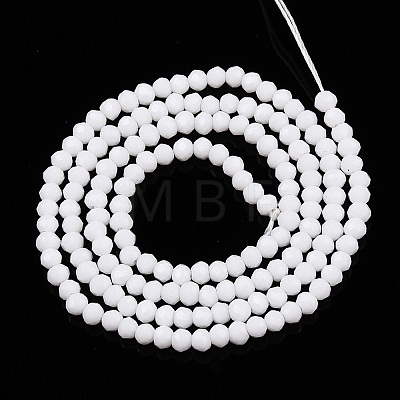 Opaque Solid Color Glass Beads Strands EGLA-T021-02L-1