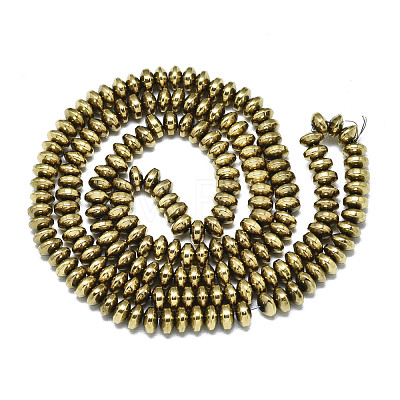 Electroplate Non-magnetic Synthetic Hematite Beads Strands G-S352-58-1