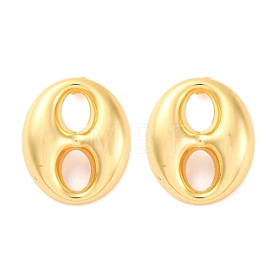 Oval 304 Stainless Steel Stud Earrings EJEW-A125-79B-G-1