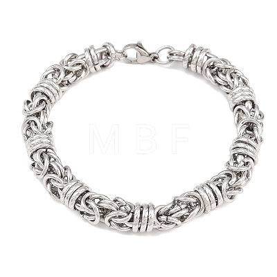 304 Stainless Steel Byzantine Chains Bracelets for Men SA-T001-01AS-1