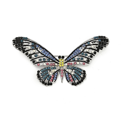Butterfly Rhinestone Brooch Pin JEWB-A034-04P-01-1