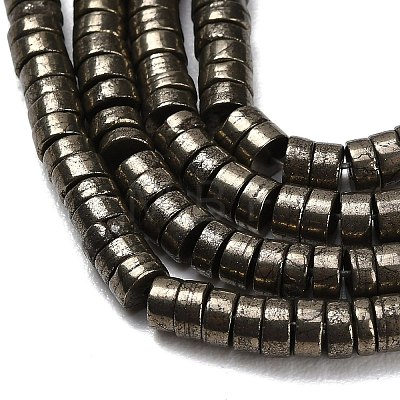 Natural Gold Pyrite/Golden Pyrite Beads Strands G-F833-J01-01-1