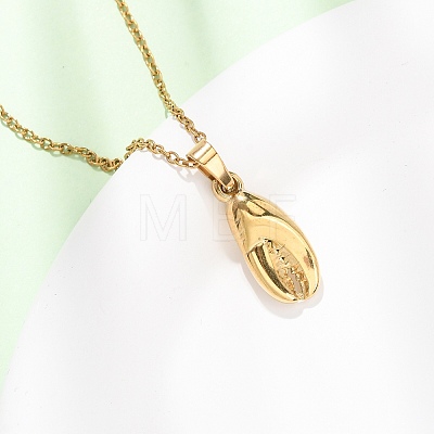 304 Stainless Steel Pendant Cable Chain Necklaces for Men Women NJEW-K308-03A-G-1