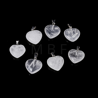 Natural Quartz Crystal Pendants G-G956-B08-FF-1