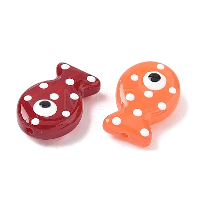 Baking Paint Glass Enamel Beads LAMP-D303-04-1