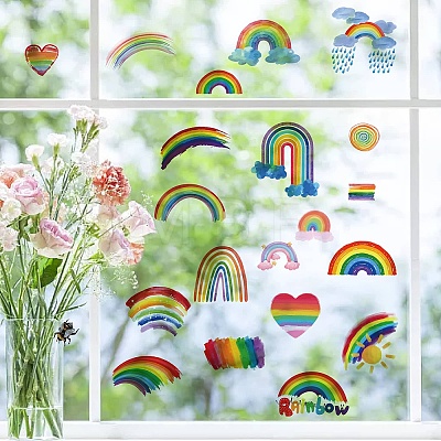 8 Sheets 8 Styles PVC Waterproof Wall Stickers DIY-WH0345-066-1