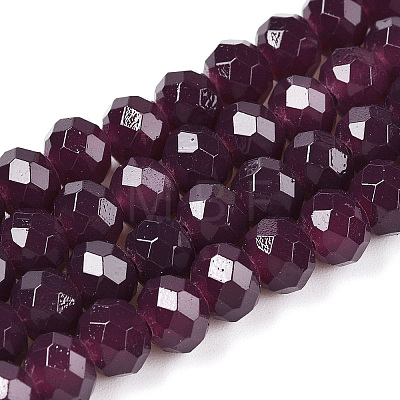 Baking Paint Imitation Jade Glass Bead Strands LS-DGLA-A034-J6MM-A02-1