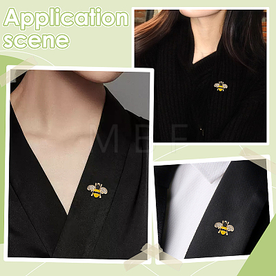 Bee Enamel Pins JEWB-WH0030-105A-1