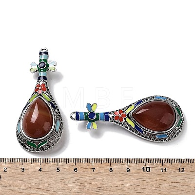 Tibetan Style Alloy Brooches JEWB-A021-04AS-07-1