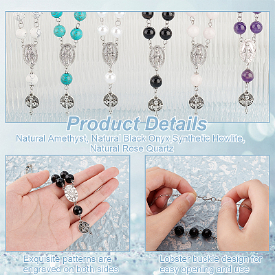 Gemstone Beads Pendant Decoration HJEW-AB00039-1