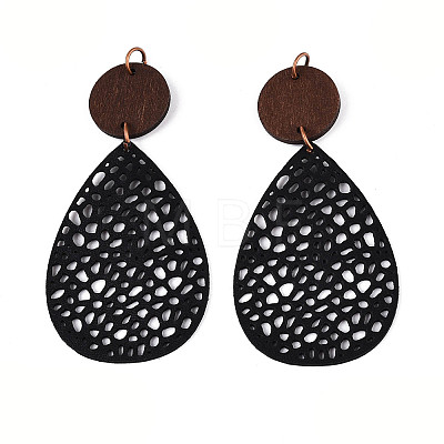 Bohemian Retro Hollow Teardrop Leather Pendants FIND-N007-02B-03-1
