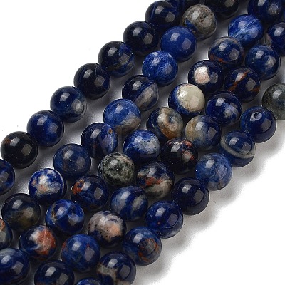 Natural South Africa Sodalite Beads Strands G-S259-35-12mm-01-1