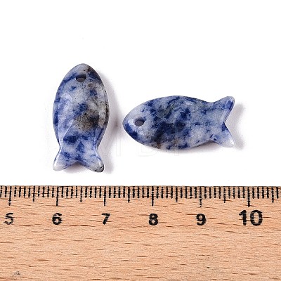 Natural Blue Spot Jasper Pendants X-G-N342-106F-1