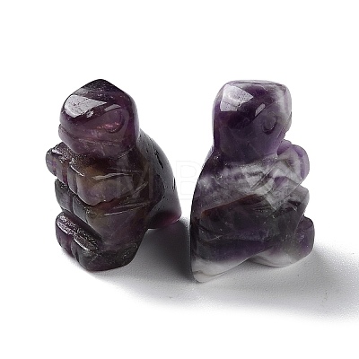 Natural Amethyst Carved Healing Dinosaur Figurines G-B062-07C-1