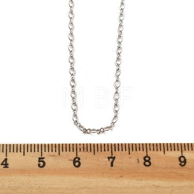 Brass Cable Chain Necklaces for Women NJEW-D302-20P-1