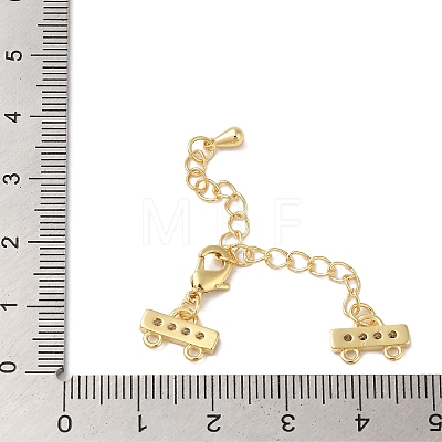 Brass Micro Pave Cubic Zirconia Chain Extender X-KK-L216-004C-G-1