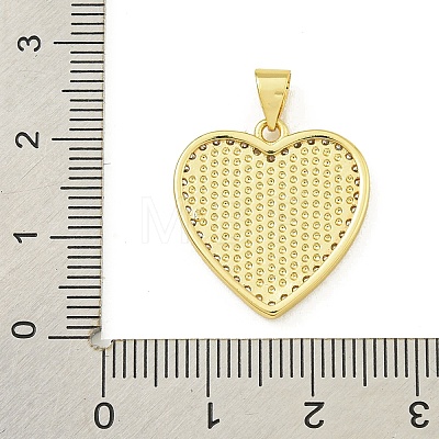 Rack Plating Brass Micro Pave Clear Cubic Zirconia Pendants KK-U029-03G-1