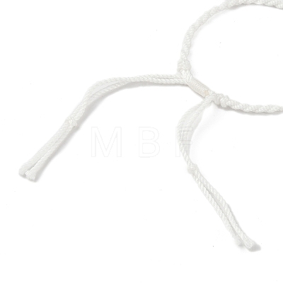 Braided Cotton Cord Bracelet Making MAK-L043-02G-15-1