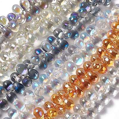 Electroplate Glass Beads Strands EGLA-L031-M-1