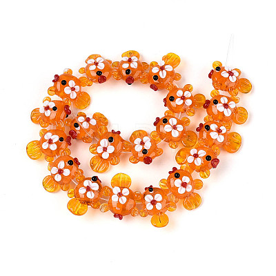 Handmade Lampwork Beads Strands LAMP-N036-21B-1