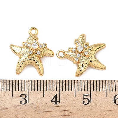 Brass Micro Pave Cubic Zirconia Charms KK-Z136-74G-02-1