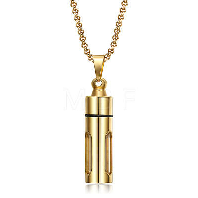 316L Surgical Stainless Steel Urn Ashes Pendants BOTT-PW0001-003A-G-1