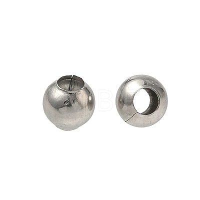 Tarnish Resistant Round 316 Surgical Stainless Steel Spacer Beads X-STAS-N032-02-4mm-1
