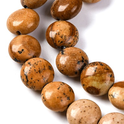 Natural Picture Jasper Beads Strands G-T047-A22-01-1