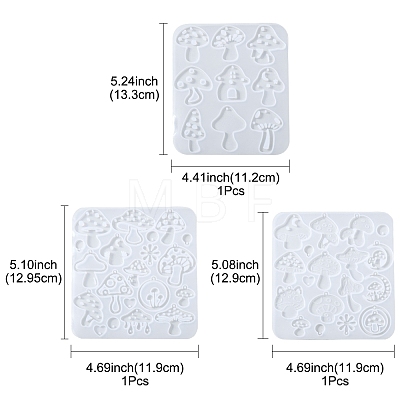 3Pcs 3 Styles Easter DIY Pendant Molds AJEW-FS0001-36-1