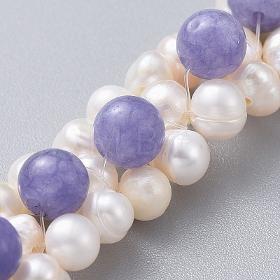 Natural Quartz(Dyed) Beads Bracelets BJEW-JB04604-05-1