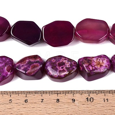 Dyed Natural Agate Beads Strands G-Q606-23E-05-1