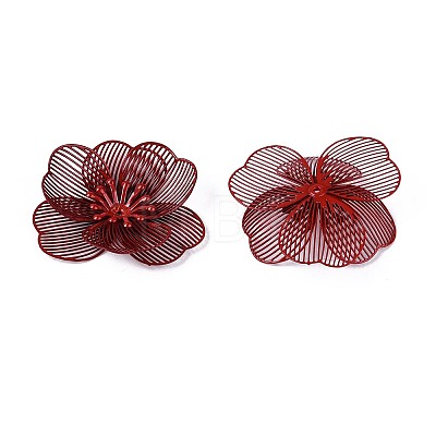 Spray Painted Iron Bead Caps IFIN-N013-05A-1