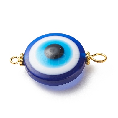 Transparent Evil Eye Resin Connector Charms PALLOY-JF01848-01-1