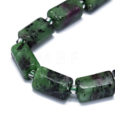 Natural Ruby in Zoisite Beads Strands G-O170-146-1