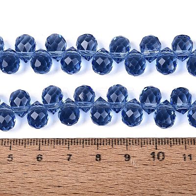 Transparent Glass Beads Strands GLAA-Q116-01A-B14-1