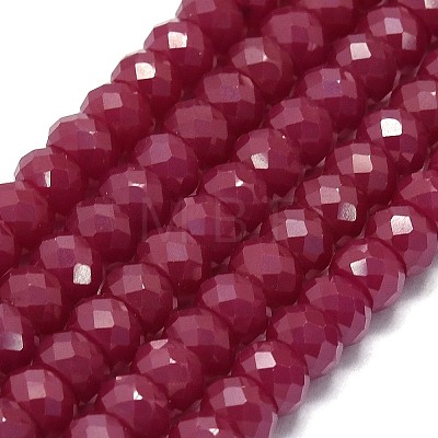 Lab Grown Red Corundum Beads Strands G-G106-A45-03-1-1