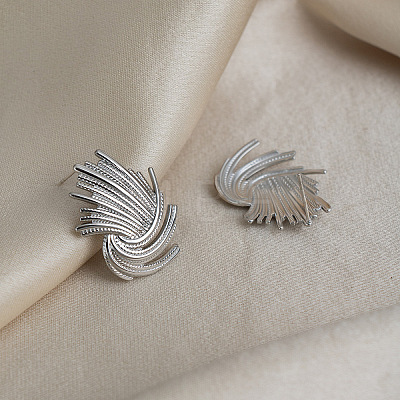 304 Stainless Steel Stud Earrings for Women AD5502-2-1