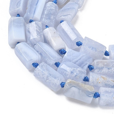 Natural Blue Lace Agate Beads Strands G-C270-K21-1