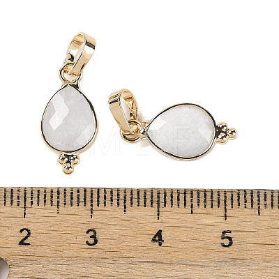 Natural White Moonstone Faceted Pendans KK-L218-004G-04-1