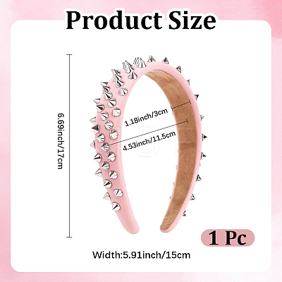 1Pc Imitation Leather Hair Bands for Women OHAR-CL0001-04A-1