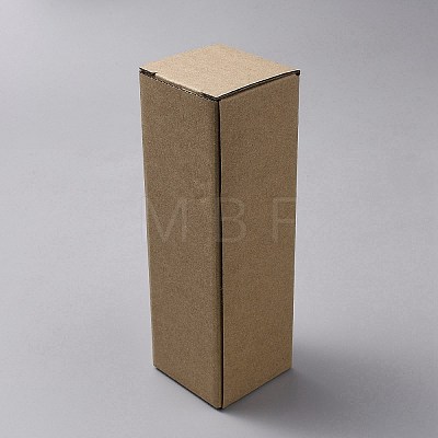 Rectangle Kraft Cardboard Box CON-WH0107-14-1