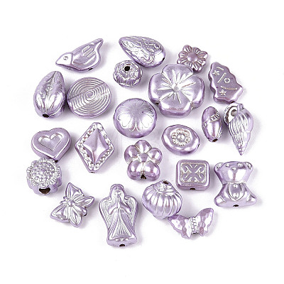 Pearlized Opaque Acrylic Beads OACR-T029-04D-1