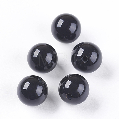 Natural Black Onyx Beads X-G-K275-13-8mm-1