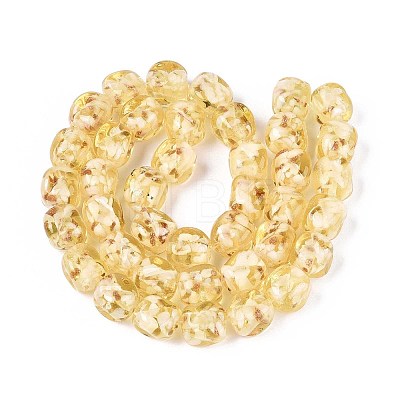Handmade Gold Sand Lampwork Beads LAMP-T021-32E-1
