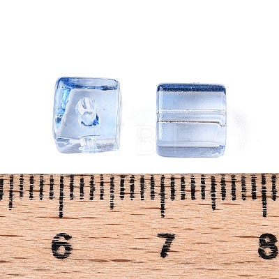 Baking Paint Transparent Glass Beads DGLA-N005-01A-03-1