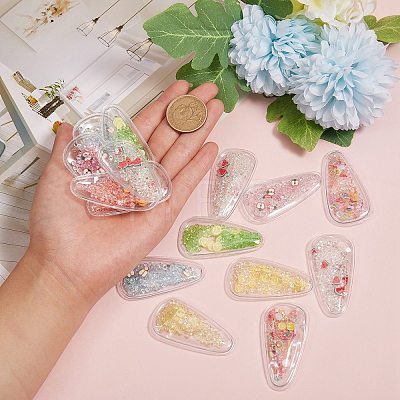 45Pcs 9 Colors Plastic with Resin and Polymer Clay Accessories RESI-CJ0001-175-1